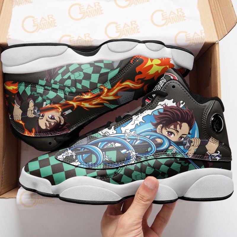 DEMON SLAYER Tanjiro Kamado Water & Sun Breathing Air Jordan 13 Shoes