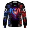 NRL Sydney Roosters Custom Name Number Rose Dragon Sweatshirt