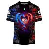 NRL Sydney Roosters Custom Name Number Rose Dragon T-Shirt