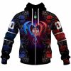 NRL Sydney Roosters Custom Name Number Rose Dragon Zip Up Hoodie