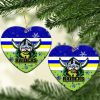 NRL Canberra Raiders Snow Style Heart Shaped Ornament