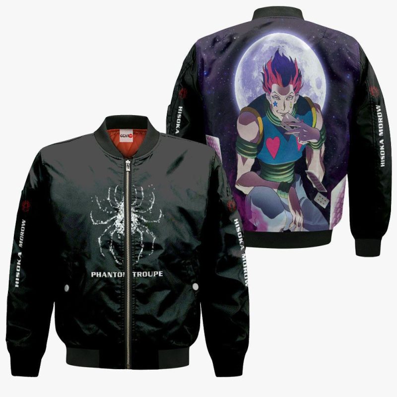 HUNTER X HUNTER Hisoka Black Bomber Jacket