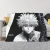 HUNTER X HUNTER Killua Zoldyck Black White Fleece Blanket