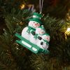 NBA Boston Celtics Sledding Snowmen Custom Shaped Ornament