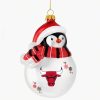 NBA Chicago Bulls Blown Glass Penguin Custom Shaped Ornament