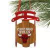 NBA Chicago Bulls Metal Sled Custom Shaped Ornament