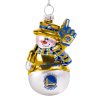 NBA Golden State Warriors Glitter Snowman Custom Shaped Ornament