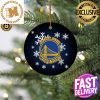 NBA Golden State Warriors Merry Christmas Round Ornament