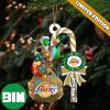 NBA Los Angeles Lakers Custom Name Grinch Candy Cane Custom Shaped Ornament