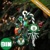 NBA Milwaukee Bucks Custom Name Grinch Candy Cane Custom Shaped Ornament