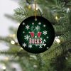 NBA Milwaukee Bucks Merry Christmas Round Ornament