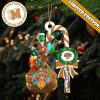 NBA New York Knicks Custom Name Grinch Candy Cane Custom Shaped Ornament