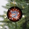 NBA Oklahoma City Thunder Merry Christmas Round Ornament