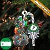 NBA San Antonio Spurs Custom Name Grinch Candy Cane Custom Shaped Ornament