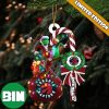 NBA Toronto Raptors Custom Name Grinch Candy Cane Custom Shaped Ornament