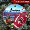 NFL Atlanta Falcons Custom Name Mascot Round Ornament
