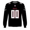 NFL Atlanta Falcons Custom Name Number Black Home Jersey Sweatshirt