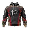 NFL Atlanta Falcons Custom Name Number Camo Hunting Pullover Hoodie
