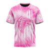NFL Atlanta Falcons Custom Name Number Pink Tie-Dye T-Shirt