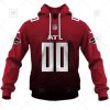 NFL Atlanta Falcons Custom Name Number Red Alternate Jersey Pullover Hoodie