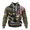 NFL Atlanta Falcons Custom Name Number Veterans Kneeling Soldier Pullover Hoodie