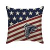 NFL Atlanta Falcons US Flag Square Pillow Case
