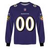 NFL Baltimore Ravens Custom Name Number Purple Home Jersey Sweatshirt