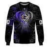 NFL Baltimore Ravens Custom Name Number Rose Dragon Sweatshirt