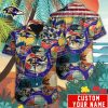 NFL Baltimore Ravens Custom Name Special Vintage Style Hawaiian Shirt