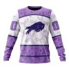 NFL Buffalo Bills Custom Name Number Fight Cancer Sweatshirt