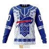 NFL Buffalo Bills Custom Name Number Native Pattern Sweatshirt