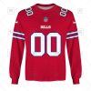 NFL Buffalo Bills Custom Name Number Red Alternate Jersey Sweatshirt