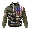 NFL Buffalo Bills Custom Name Number Veterans Kneeling Soldier Pullover Hoodie