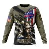 NFL Buffalo Bills Custom Name Number Veterans Kneeling Soldier Sweatshirt