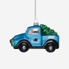 NFL Carolina Panthers Blown Glass Truck Custom Shaped Ornament
