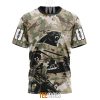 NFL Carolina Panthers Custom Name Number Veteran Salute To Service T-Shirt