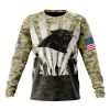 NFL Carolina Panthers Custom Name Number Veterans And Families Sweatshirt
