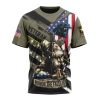 NFL Carolina Panthers Custom Name Number Veterans Kneeling Soldier T-Shirt