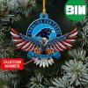 NFL Carolina Panthers Custom Name US Eagle Custom Shaped Ornament