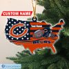 NFL Chicago Bears Custom Name Flag Map US Custom Shaped Ornament