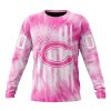 NFL Chicago Bears Custom Name Number Pink Tie-Dye Sweatshirt