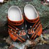 NFL Cincinnati Bengals Custom Name Black Orange Crocs