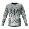 NFL Cincinnati Bengals Custom Name Number Honor US Air Force Veterans Sweatshirt