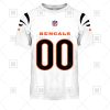 NFL Cincinnati Bengals Custom Name Number White Road Jersey T-Shirt