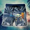 NFL Dallas Cowboys Baby Yoda Men Beach Shorts