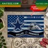 NFL Dallas Cowboys Custom Name Limited Rubber Doormat