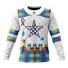 NFL Dallas Cowboys Custom Name Number Autism Awareness Sweatshirt