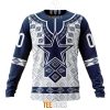 NFL Dallas Cowboys Custom Name Number Native Pattern Sweatshirt