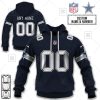 NFL Dallas Cowboys Custom Name Number Navy Home Jersey Pullover Hoodie