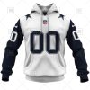 NFL Dallas Cowboys Custom Name Number White Alternate Jersey Pullover Hoodie